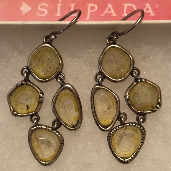 Silpada Sterling Silver and Citrine Fresh Squeezed Earrings W2782 - Picture 6 of 16